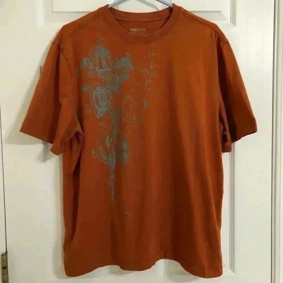 Roots  73 Orange T-Shirt Size Large - Picture 1 of 16